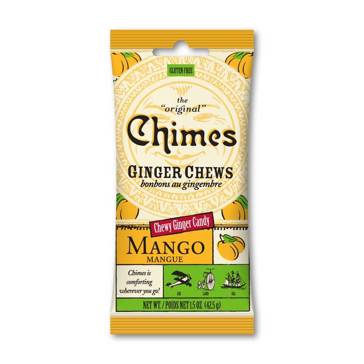 Chimes - Wholesale Hard Candy - Chimes Mango Ginger Chews Candy - 1.5 oz Bag