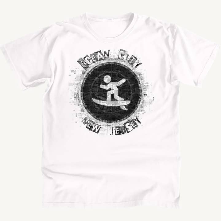 Ocean City Surf Paper Premium Tee for wholesale by Salt Water Colours