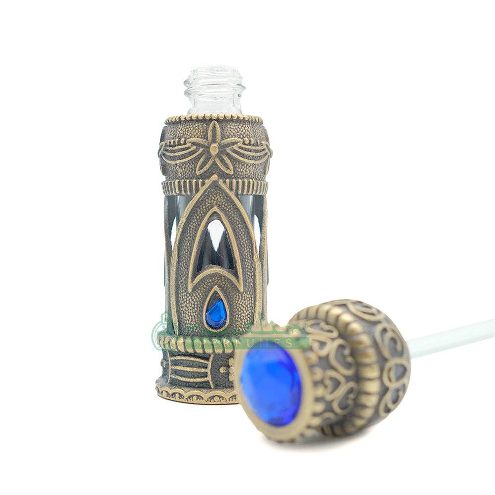IndoMode - Wholesale Atomizer Bottle - 6ml Arabesque Attar Perfume Bottle | Antique Brass Dipper Vial3