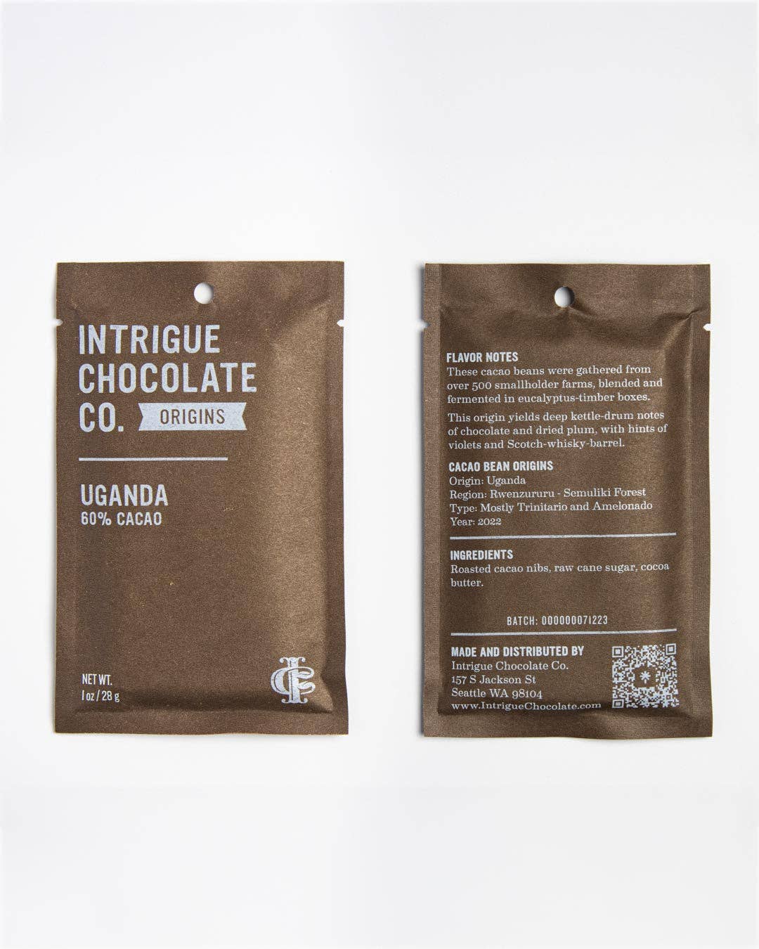 Intrigue Chocolate Co. - Wholesale Chocolate Bar - Uganda Semuliki Forest (60%, 78%)1