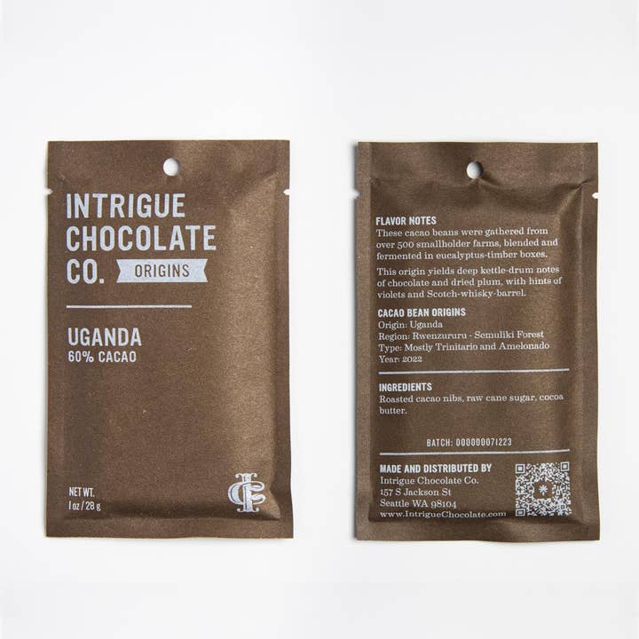 Intrigue Chocolate Co. - Wholesale Chocolate Bar - Uganda Semuliki Forest (60%, 78%)1