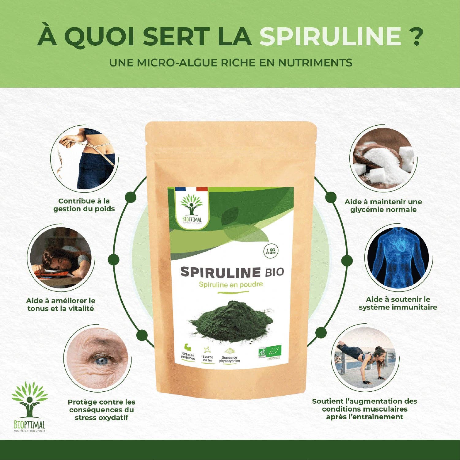 Bioptimal - Wholesale Protein/Superfood Powder - Organic Spirulina Powder - Bioptimal3