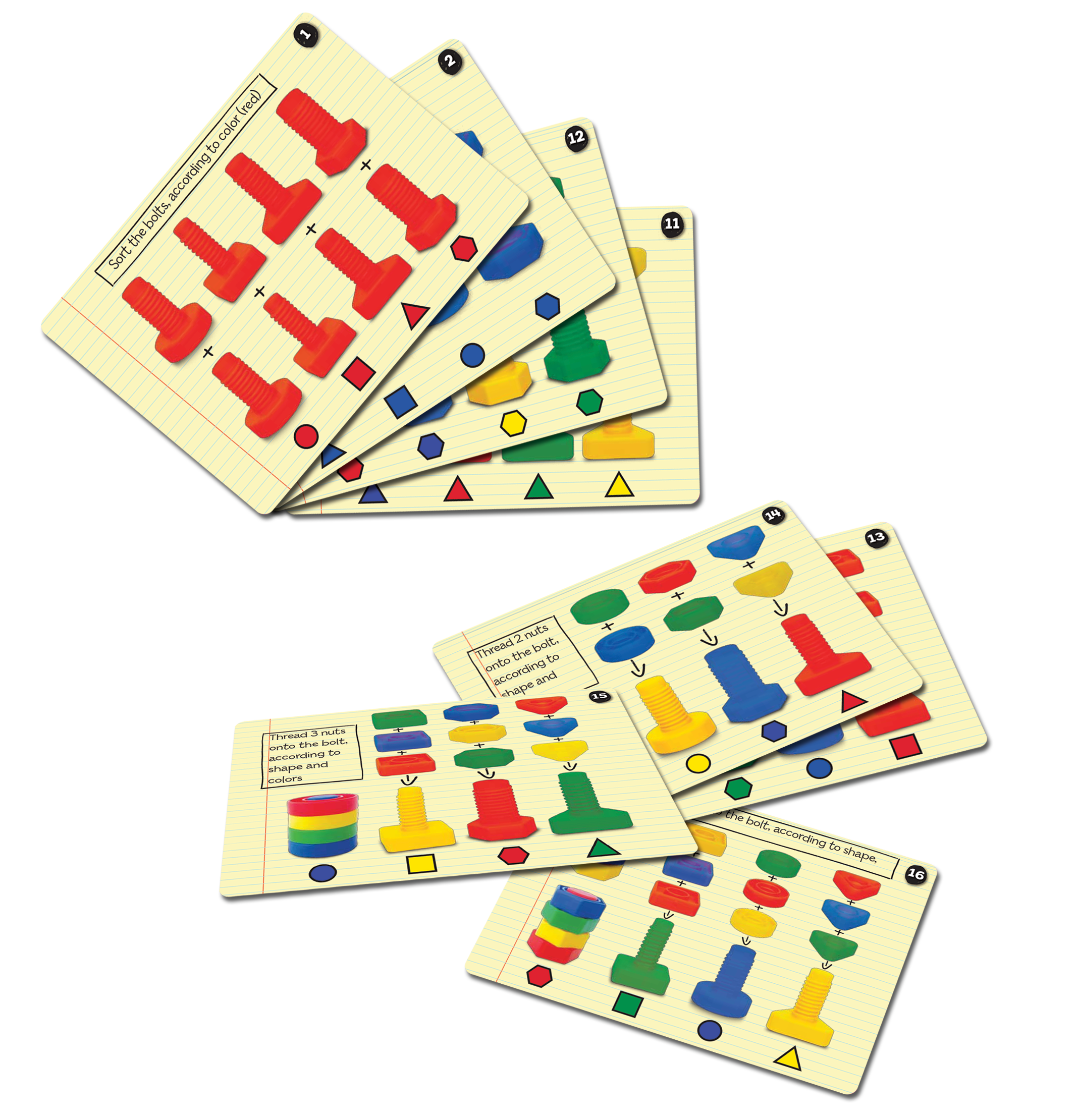 Small World Toys – wholesale Toy set – Kids – Big Nuts & Bolts - 64pcs (in a plastic case)1