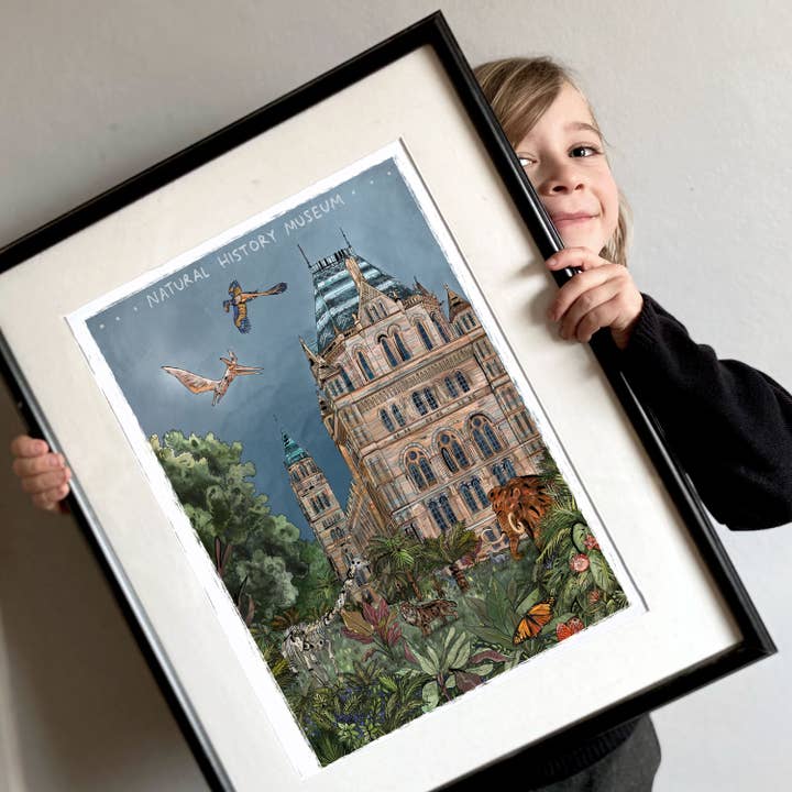 Natural History Museum, London art print / greeting card for wholesale by Where The Wildlings Roam