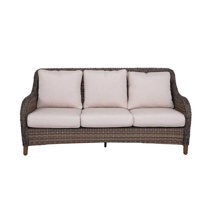 Beige Mitchell 4-Piece Wicker Sofa Set with Swivel Rocking Chairs for wholesale on Faire7