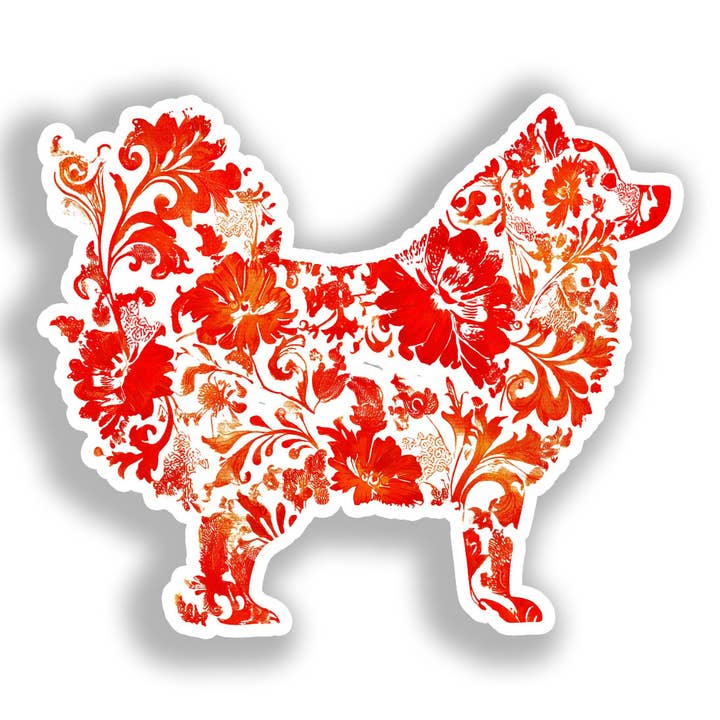 Autocolante de Cão Pomeranian # A017385 por atacado de Yoonek Graphics