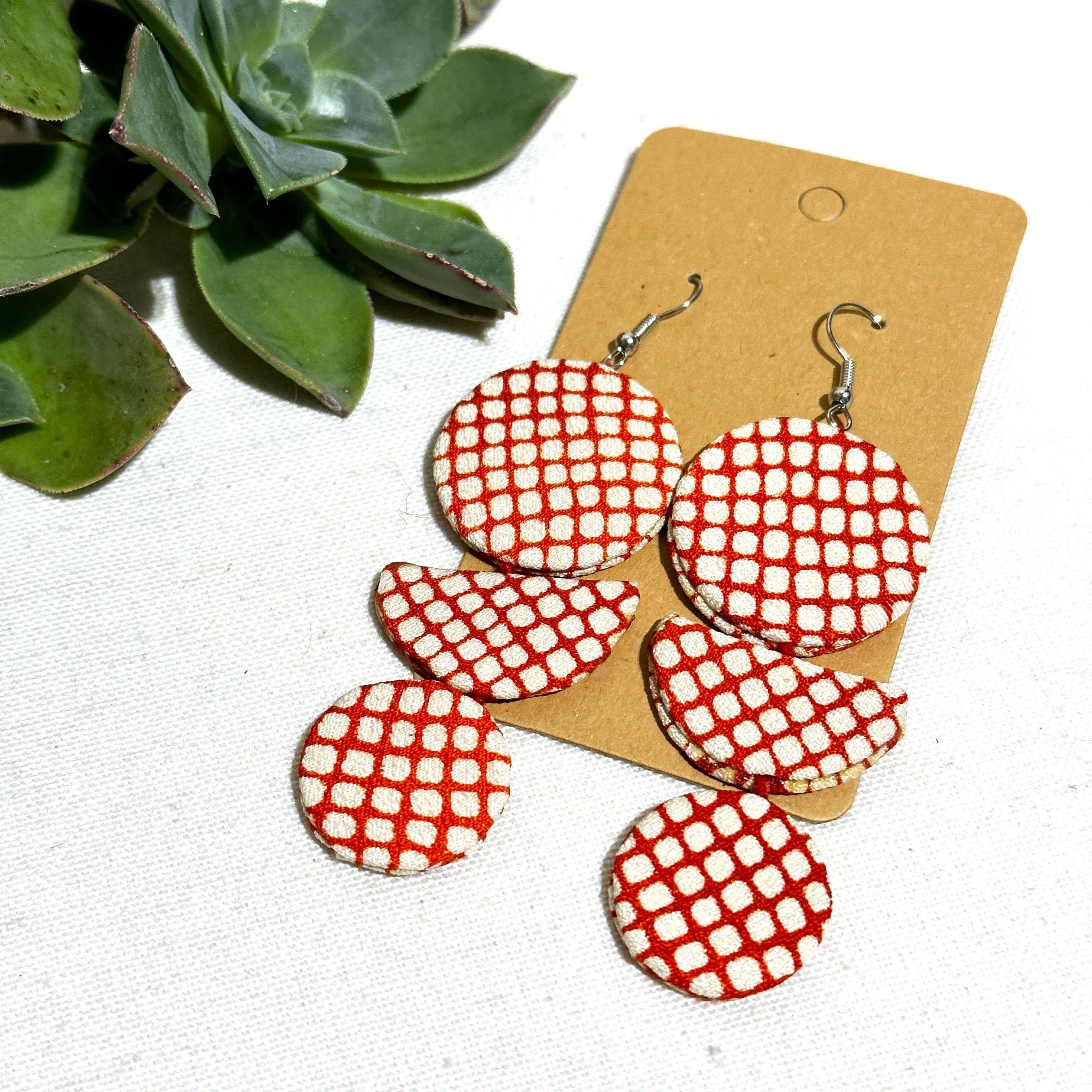 Sophie Silks - Wholesale Dangle earrings - Triple Drops Statement Kimono Earrings6