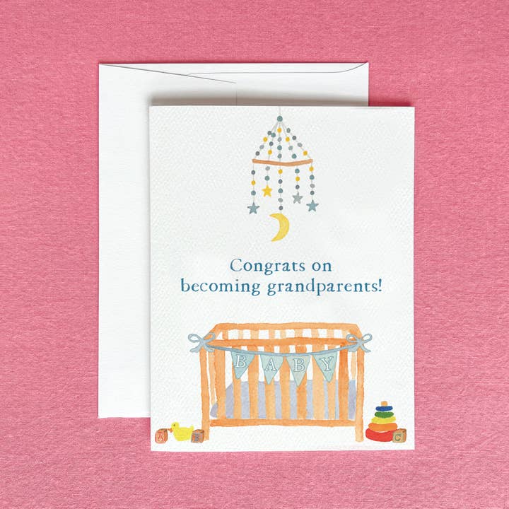 Gert & Co – wholesale Baby card – New Grandparents Greeting Card | Congrats on Grandchild Card5