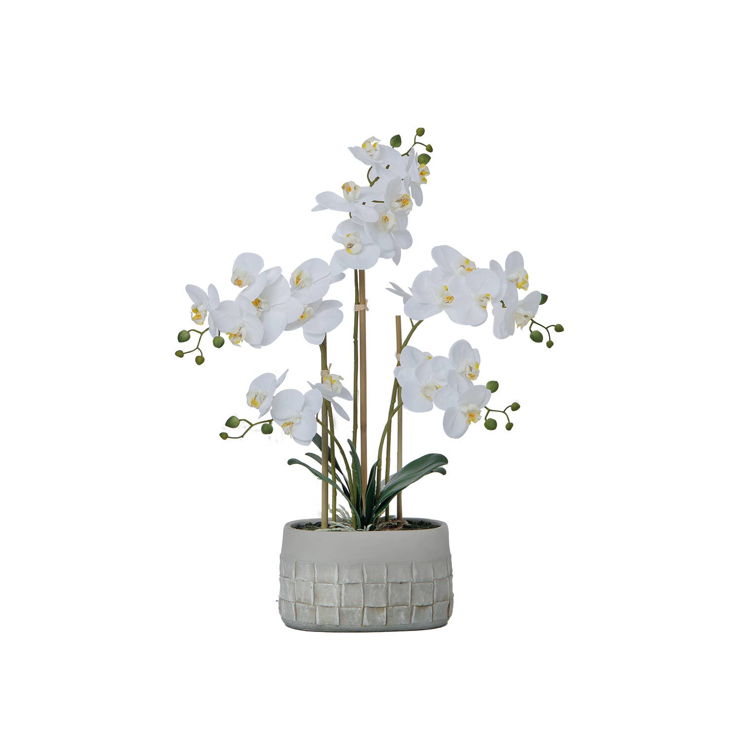 MinxNY - Wholesale Artificial Flowers - 27" White Orchid Arrangement by Fiori Sempre0