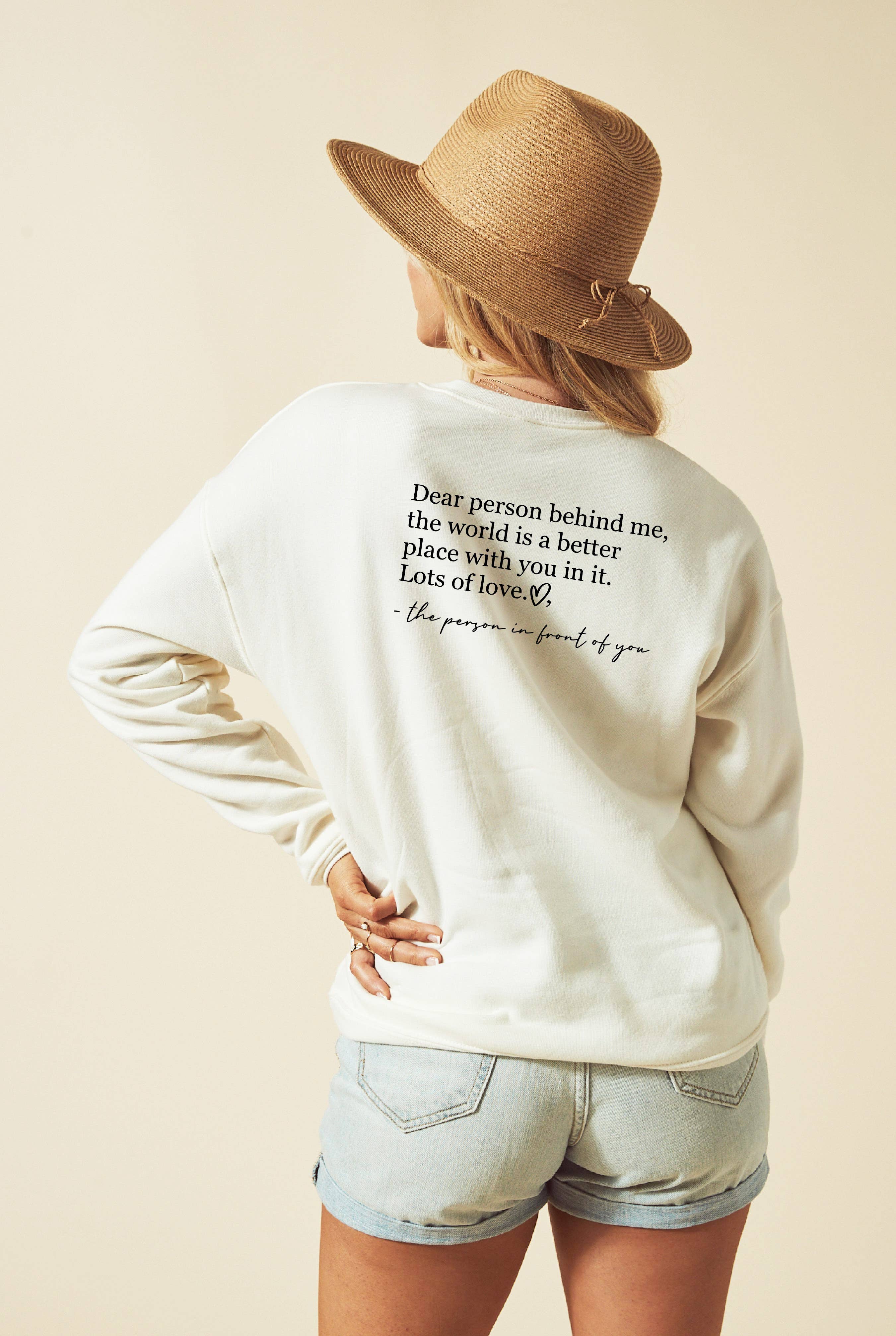 OAT COLLECTIVE - Wholesale Graphic Sweatshirt - Women's - DEAR PERSON BEHIND ME Graphic Sweatshirt2