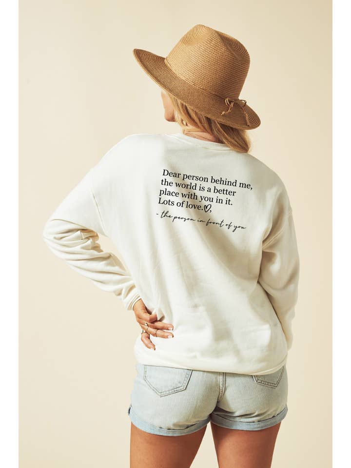 OAT COLLECTIVE - Wholesale Graphic Sweatshirt - Women's - DEAR PERSON BEHIND ME Graphic Sweatshirt2