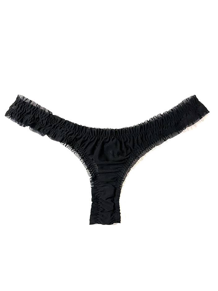 Oleander Thong in Sheer Recycled Mesh for wholesale by Clare Bare