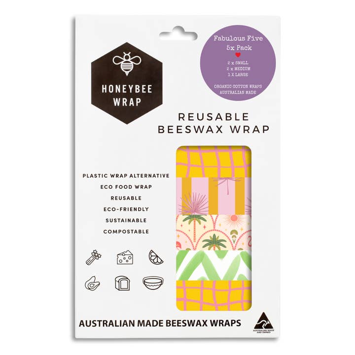 Honeybee Wrap - Wholesale Food storage wrap/bag - WHFabuolous 5 Pack4