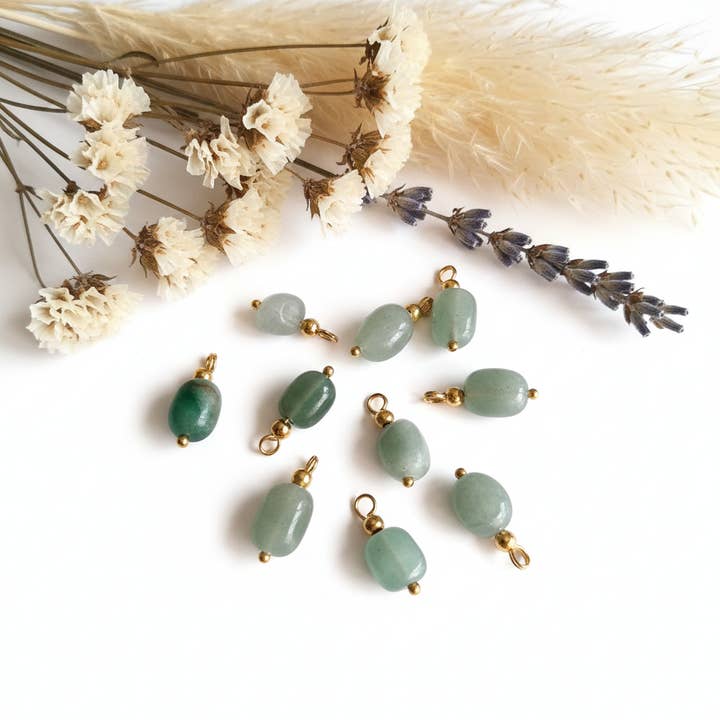 Pendentif Pierre Aventurine Verte pour la vente par Produtos Namasté