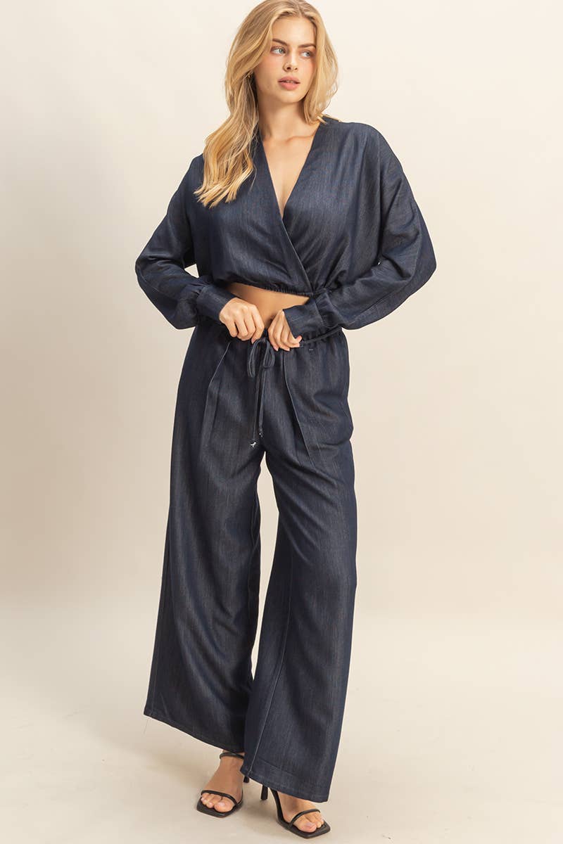 HYFVE – wholesale Top & pants set (NOT Loungewear) – Women's – Wrap Top And Wide-Leg Pants Set1