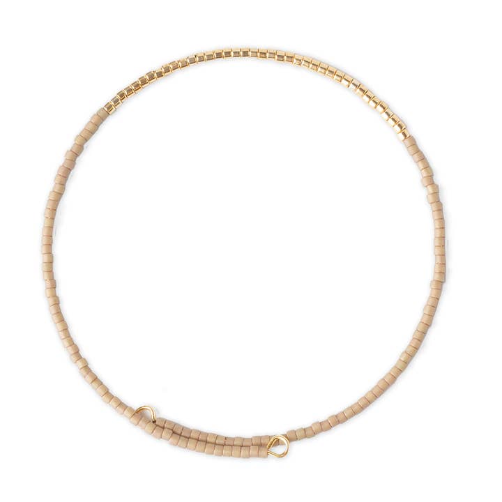 Lenny & Eva - Wholesale Beaded Bracelet - Norah Bangle-Mocha | Beaded Bracelet | Delicate Jewelry2