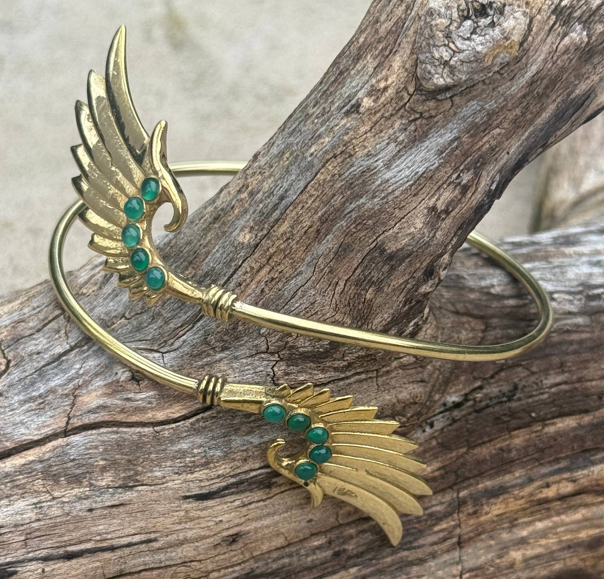 Lungta Imports - Wholesale Cuff Bracelet - Arm Cuff Bracelet Armlet Armband With Stones Angel Wings7