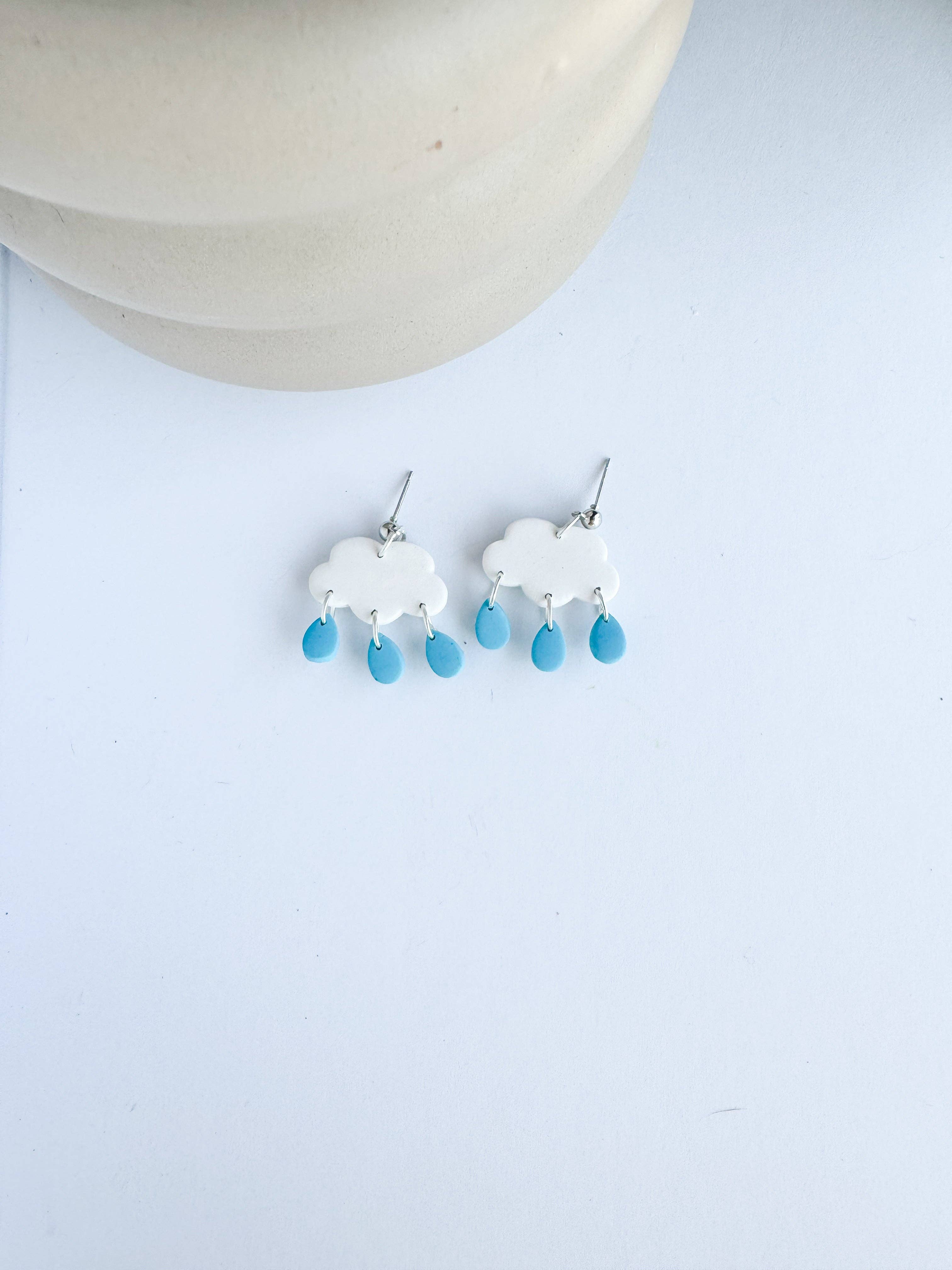 Mountain Made Clay - Handmade Polymer Clay Earrings - Wholesale Dangle Earrings - Rain Cloud Earrings0