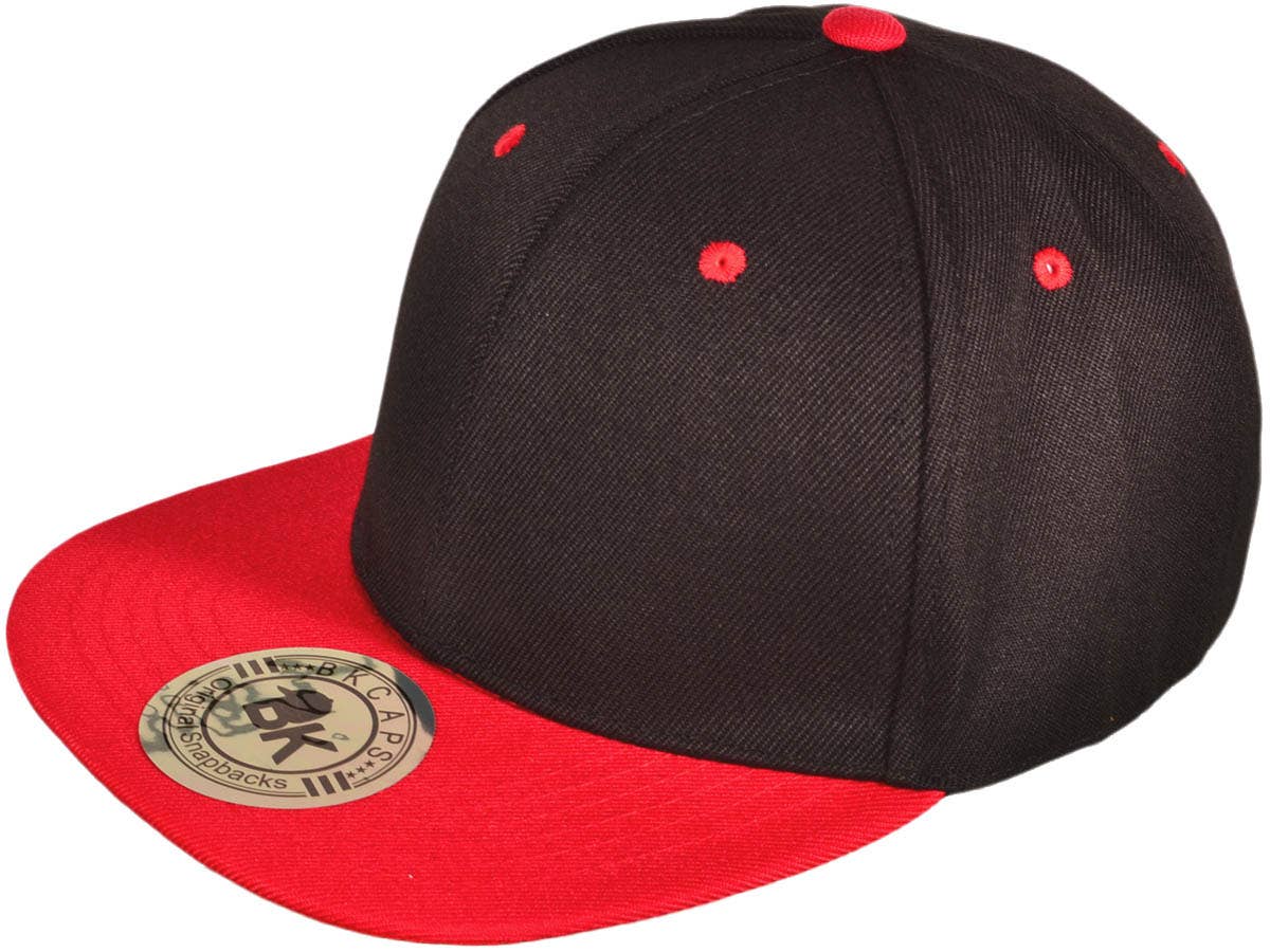 Buck Wholesale - Wholesale Flat Brim Cap - Unisex - Blank Snapback Hats - BK Caps Flat Bill Plain Vintage5