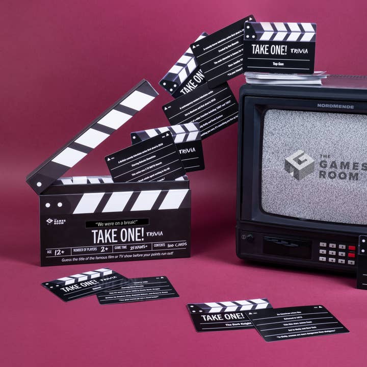 Take One! Trivia Interactive Movie Quiz Game for wholesale by Fizz Creations Inc