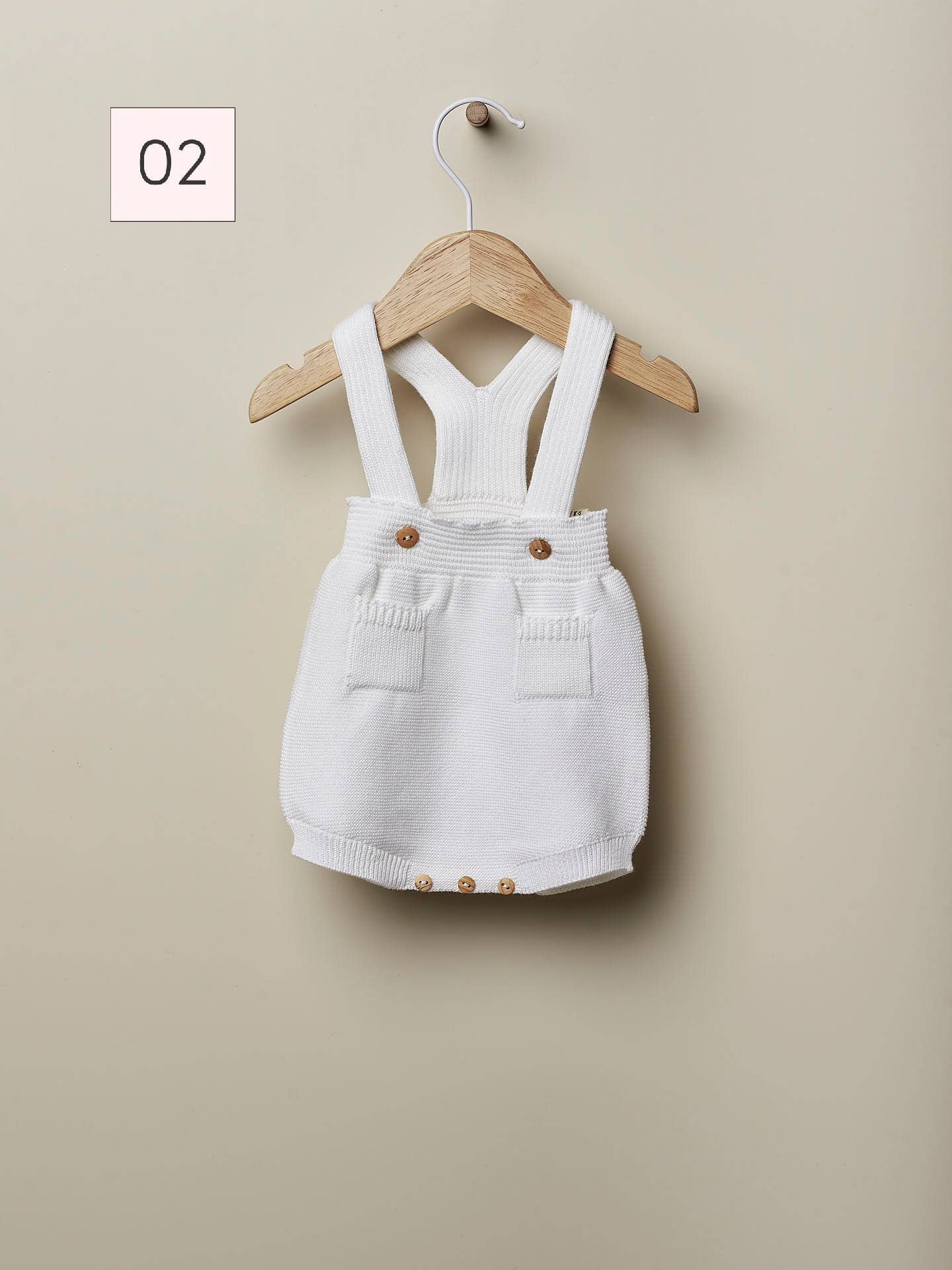 Wedoble: sustainable children's fashion - Wholesale Overalls - Baby - Shoulder straps shortie knitted in organic cotton | HELLO DEAR BABY3