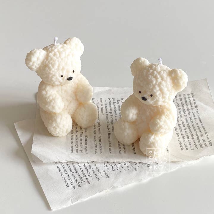 MOI AND KO – wholesale Novelty candle – Teddy Bear soy candle - Korean minimalist decoration.
