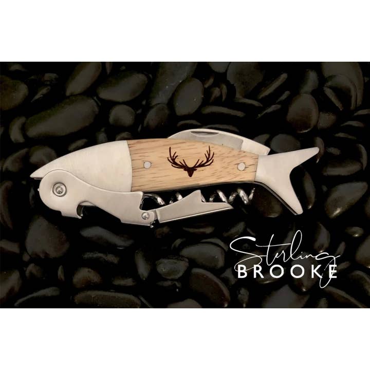 Ouvre-tirette double côtier | Cerf pour la vente par Sterling Brooke
