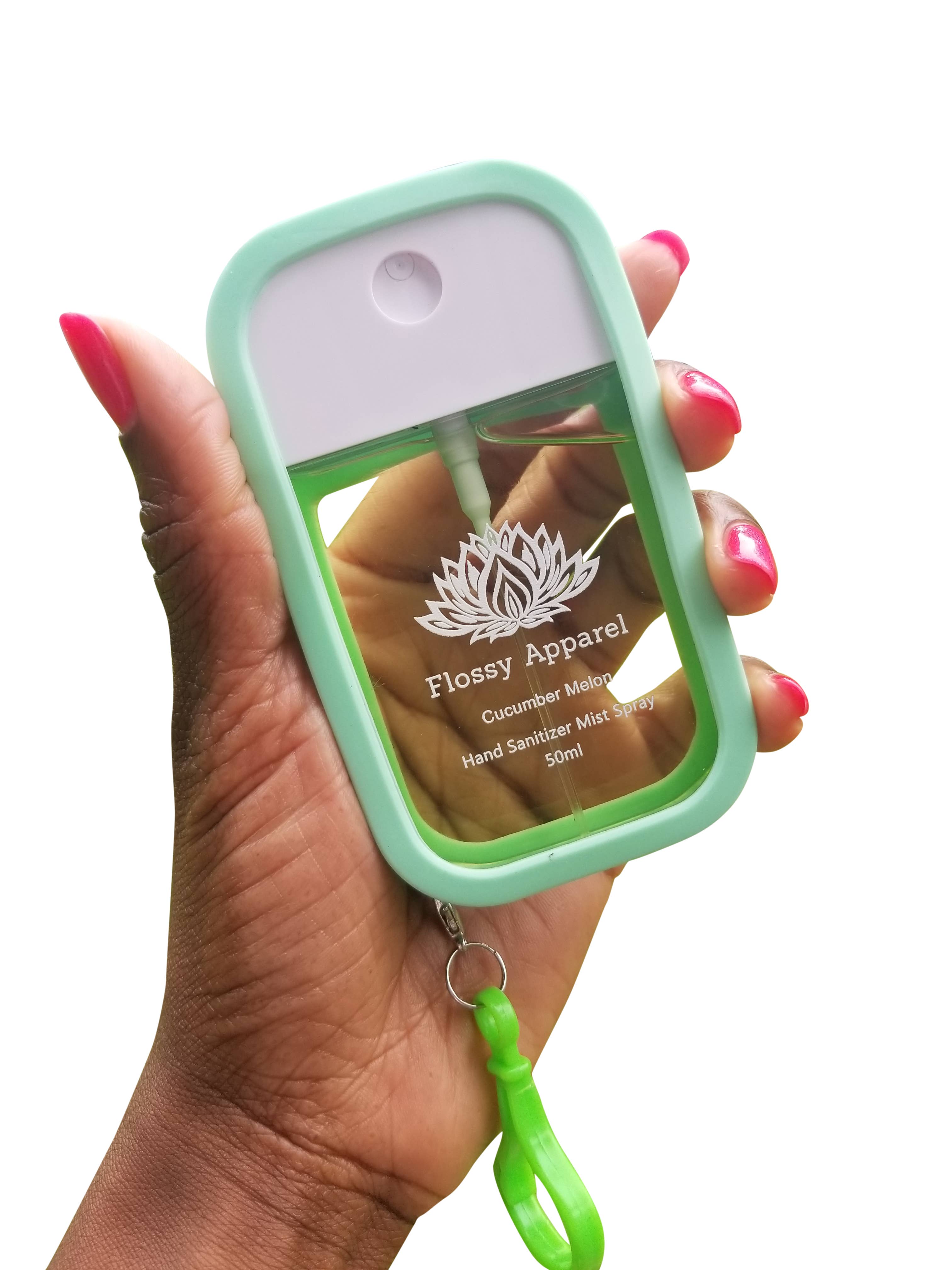 Flossy Apparel - Vente Désinfectants pour les mains - Spray désinfectant pour les mains rechargeable au melon et au concombre1