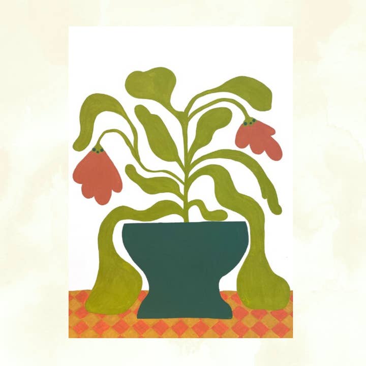 Impressão de Arte Original Moderna de Meados do Século Minimalista Boho Eclético Impressão de Plantas Presente para Novo Proprietário de Casa Arte de Parede Decoração de Casa com Plantas Minimalistas por atacado de bJenuineCo