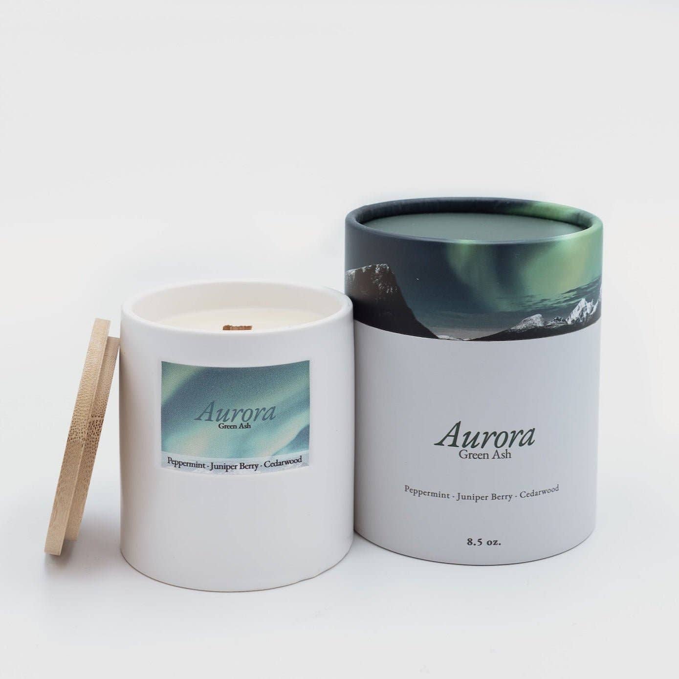 Green Ash Decor - Wholesale Jar/Filled Candle - 8.5oz Aurora1