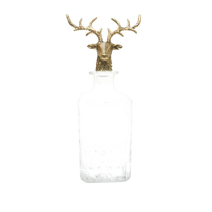 Jersey Art Glass - Wholesale Decanter - Gold Stag Deer Decanter | Unique Decanter | Whiskey Gifts 2