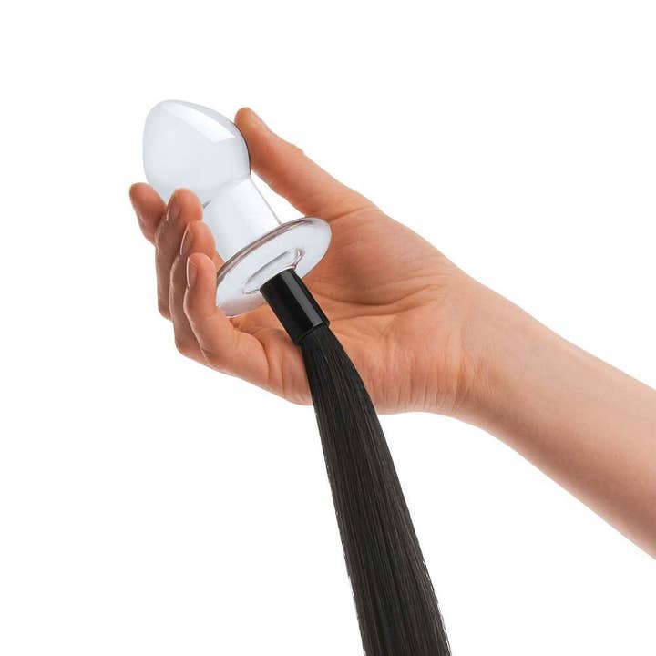 Lingerie Mart - Wholesale Sex Toy - Glas 3" Horse Tail Glass Butt Plug Glas-1603