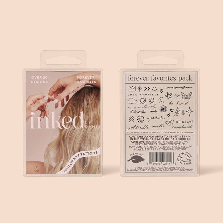 INKED by Dani - Wholesale Temporary Tattoo - Forever Favorites Temporary Tattoo Pack