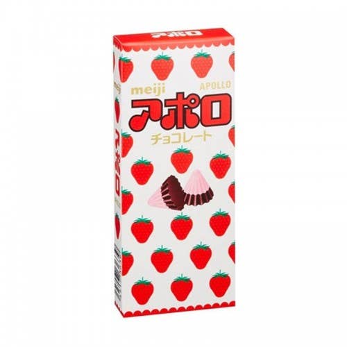 Meiji Apollo Strawberry & Chocolate 46g for wholesale by MA Imports