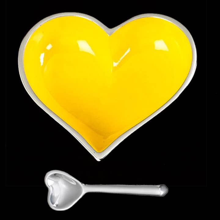 Happy Yellow Heart with Heart Spoon for wholesale by Inspired Generations