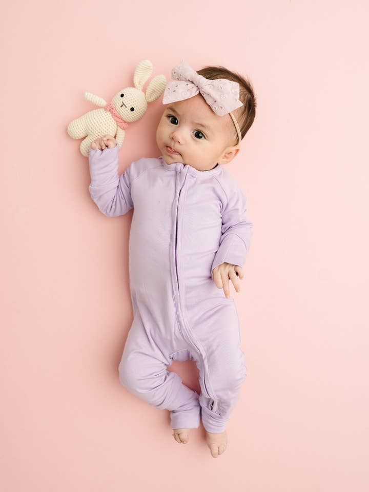 Little One Shop - Wholesale Sleepsuit - Baby - Lilac Bamboo Sleeper2
