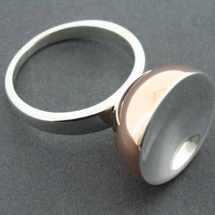 Bague coupe en argent et cuivre pour la vente par Makers & Providers