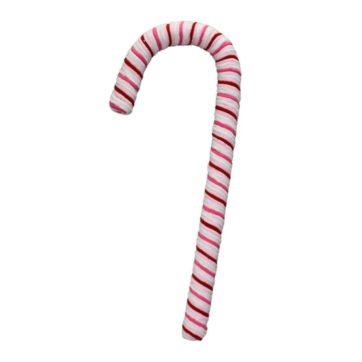 David Christopher's Collection - Wholesale Christmas Decoration - Chenille Peppermint Christmas Candy Cane 36" - Pink/Red