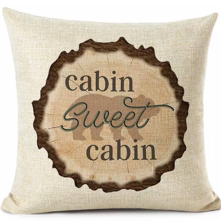 Cabin Sweet Cabin Pillow for wholesale by Creations by Matthew