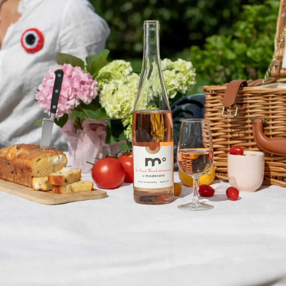 Moderato - Venta al por mayor Licores/vinos/cervezas sin alcohol - La cuvée revolucionaria de Moderato - vino rosado sin alcohol2