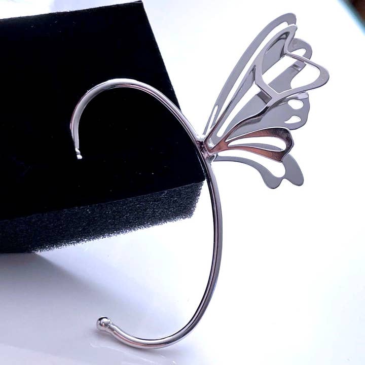 Statement butterfly Earring, Ear cuff, ear wrap, no piercing for wholesale by Holicca