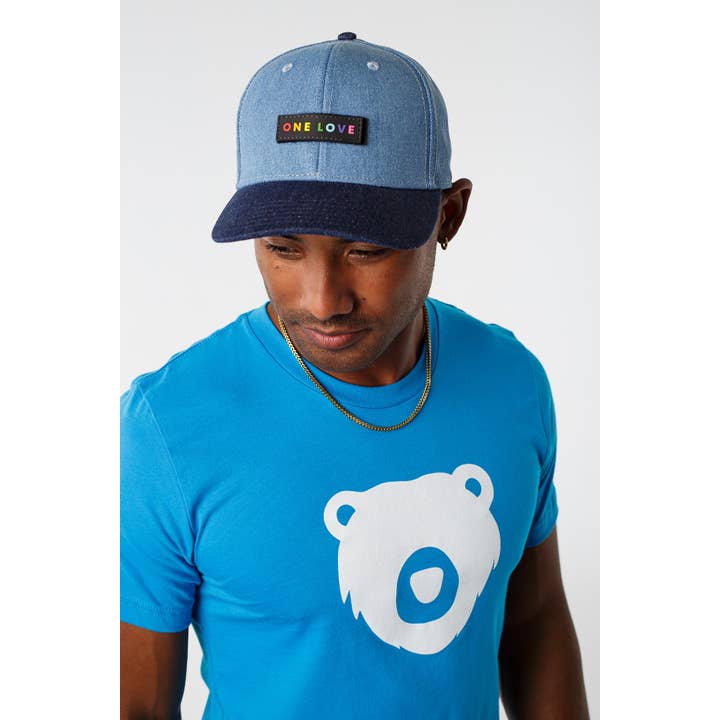 SOUNDOFF - Wholesale Flat Brim Cap - Men's - MEDIUM/INDIGO DENIM ID PATCH SNAPBACK1