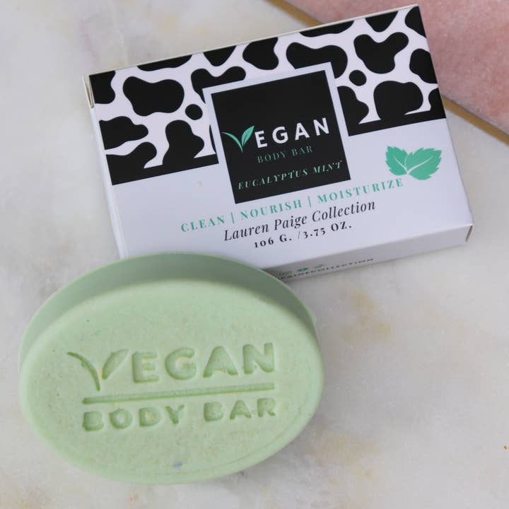 Vegan Body Bar | Eucalyptus Mint | 3.75 oz. for wholesale by Lauren Paige Collection