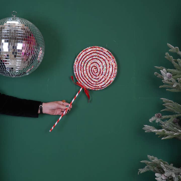 Housevitamin bv - Wholesale Christmas decoration - Decoration - Lolly Pop - Foam - Red/White - 15x35cm2