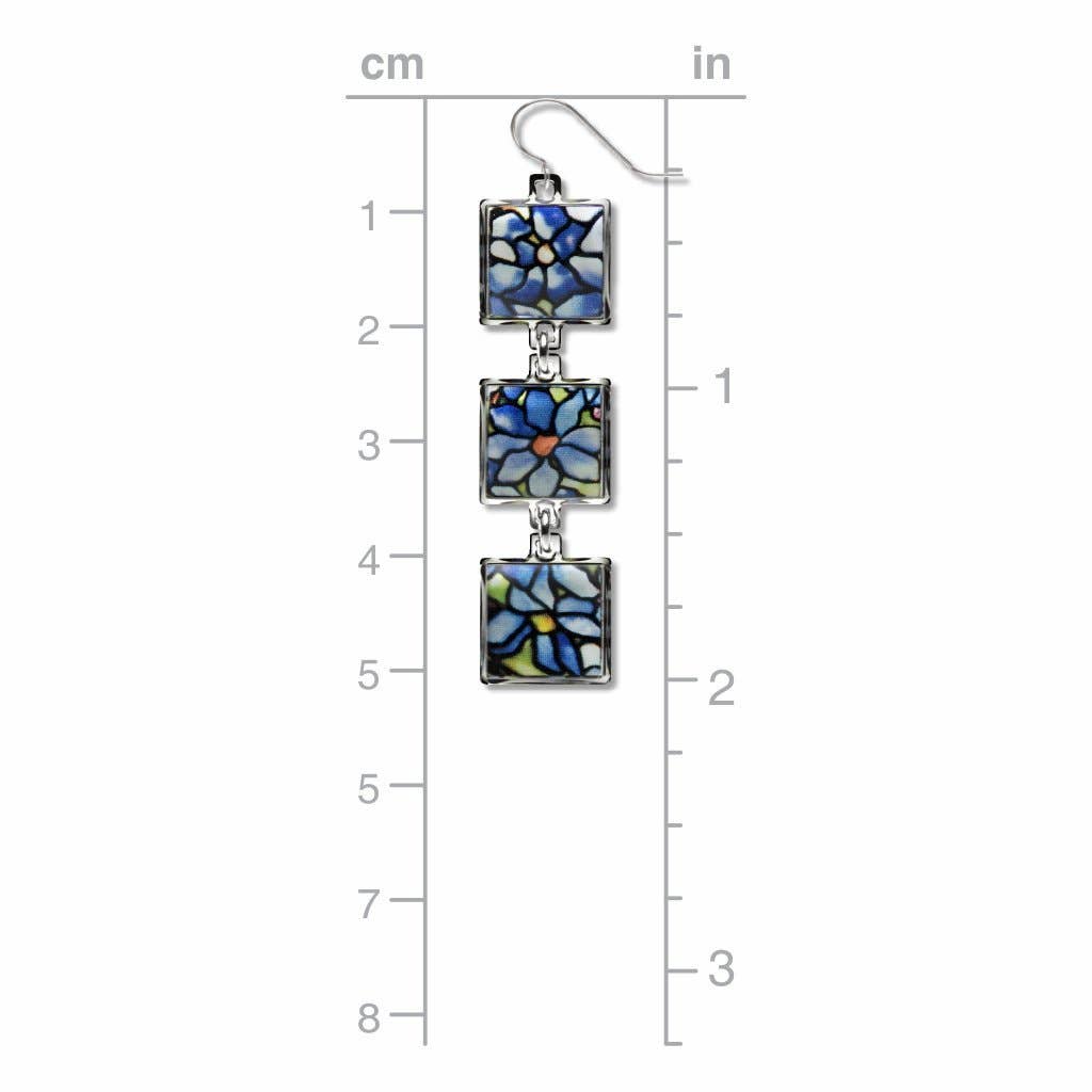 David Howell and Company - Wholesale Dangle Earrings - Tiffany Clematis Dangle Earrings, MADE in USA2