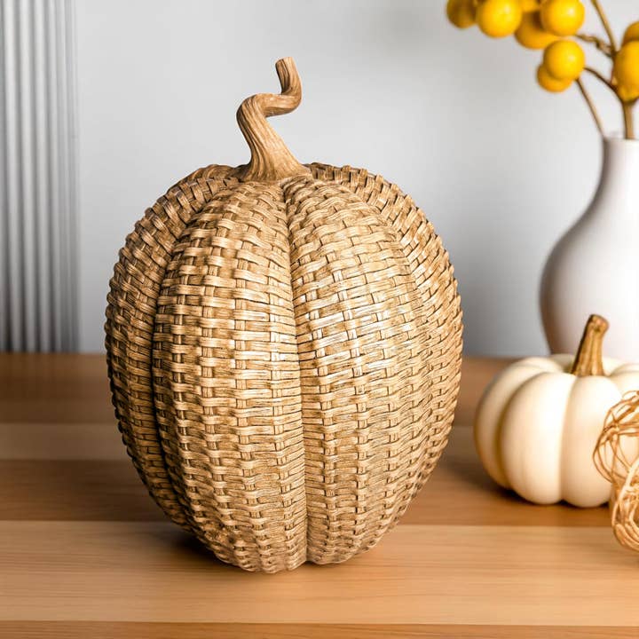 Gia Roma - Wholesale Decorative Tabletop Object - Resin Pumpkins, Cottage Fall Home Decor Luxury Handmade 18