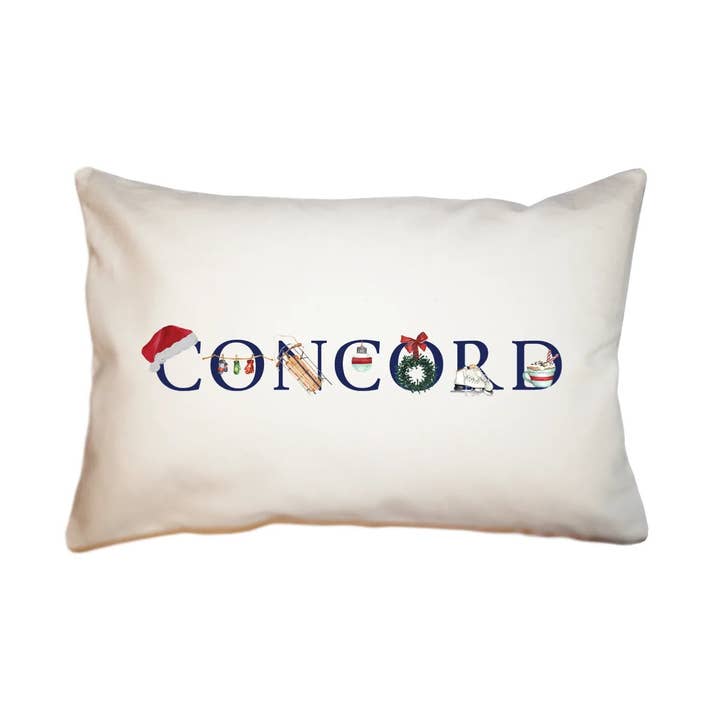 concord winter large rectangle pillow for wholesale by Tina Labadini Designs