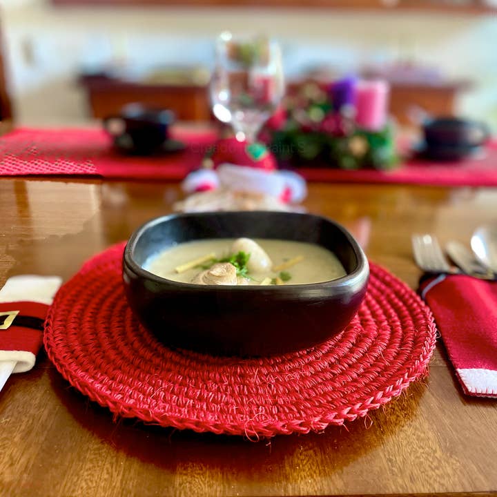 Authentic Origin Colombia - Vente Bol de service - Bols à dîner et de service en argile faits à la main – 20 oz La Chamba 6 pièces2