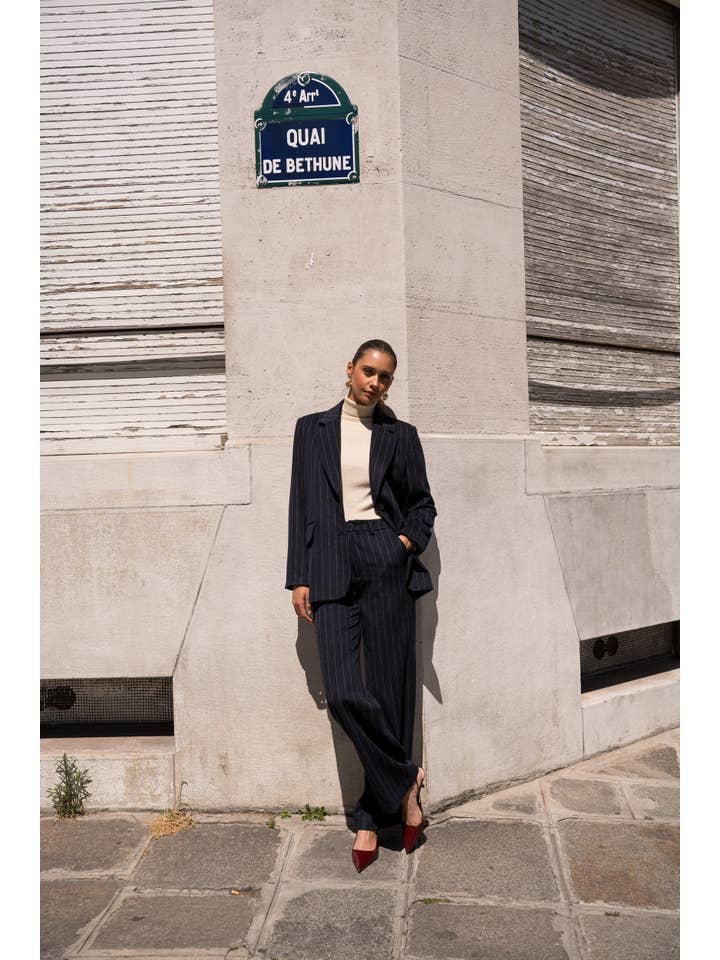 Attentif Paris – wholesale Blazer – Women's – Pinstripe wool-blend blazer5