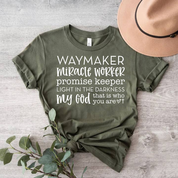 Himalayan Hymns - Wholesale Screen Printed T-Shirt - Women's - Waymaker Shirt Miracle Worker Promise Keeper Faith God